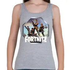 PRINTFASHION Fortnite - Ikon Logó - Női atléta - Sport szürke női trikó
