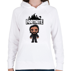 PRINTFASHION Fortnite John Wick - Női kapucnis pulóver - Fehér