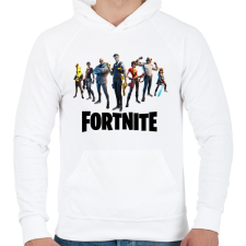 PRINTFASHION Fortnite karakterek - Férfi kapucnis pulóver - Fehér férfi pulóver, kardigán
