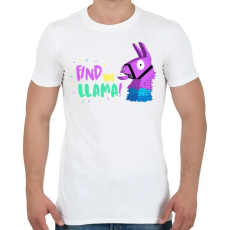 PRINTFASHION Fortnite Lama - Férfi póló - Fehér