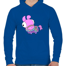 PRINTFASHION Fortnite láma pasztell - Férfi kapucnis pulóver - Királykék