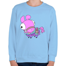 PRINTFASHION Fortnite láma pasztell - Gyerek pulóver - Világoskék gyerek pulóver, kardigán