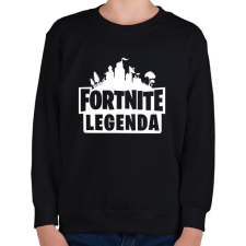 PRINTFASHION Fortnite Legenda - Fehér - Gyerek pulóver - Fekete gyerek pulóver, kardigán