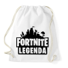PRINTFASHION Fortnite Legenda - Fekete - Sportzsák, Tornazsák - Fehér