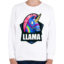 PRINTFASHION Fortnite LLÁMA - Gyerek pulóver - Fehér gyerek pulóver, kardigán