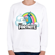 PRINTFASHION Fortnite Llama - Gyerek pulóver - Fehér