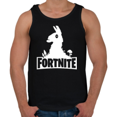 PRINTFASHION Fortnite Llama Logó - Fehér - Férfi atléta - Fekete