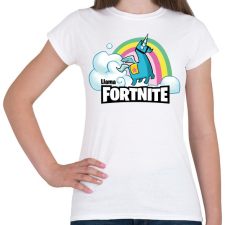 PRINTFASHION Fortnite Llama - Női póló - Fehér női póló