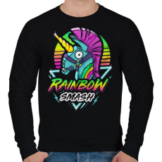 PRINTFASHION Fortnite Llama Rainbow - Férfi pulóver - Fekete