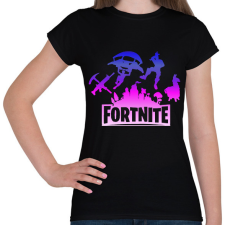 PRINTFASHION fortnite logó 3 - Női póló - Fekete női póló