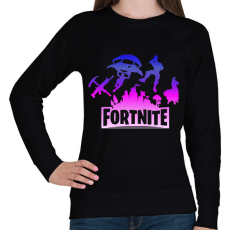 PRINTFASHION fortnite logó 3 - Női pulóver - Fekete