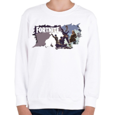 PRINTFASHION FORTNITE LOGO - Gyerek pulóver - Fehér gyerek pulóver, kardigán