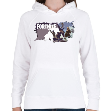 PRINTFASHION FORTNITE LOGO - Női kapucnis pulóver - Fehér női pulóver, kardigán