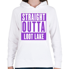 PRINTFASHION Fortnite - LOOT LAKE - Női kapucnis pulóver - Fehér