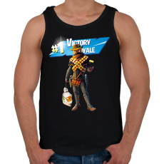 PRINTFASHION Fortnite Mancake #1 Victory Royal - Férfi atléta - Fekete