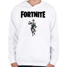 PRINTFASHION Fortnite Mecha Kitty - Gyerek kapucnis pulóver - Fehér