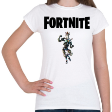 PRINTFASHION Fortnite Mecha Kitty - Női póló - Fehér