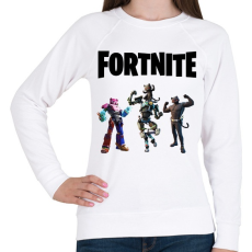 PRINTFASHION Fortnite Mecha - Női pulóver - Fehér
