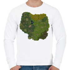 PRINTFASHION Fortnite MiniMap - Férfi pulóver - Fehér férfi pulóver, kardigán