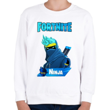 PRINTFASHION Fortnite Ninja  - Gyerek pulóver - Fehér gyerek pulóver, kardigán