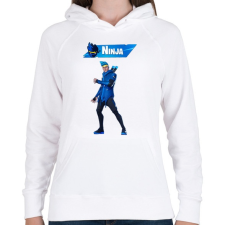 PRINTFASHION Fortnite Ninja - Női kapucnis pulóver - Fehér női pulóver, kardigán