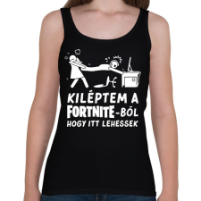 PRINTFASHION Fortnite - Női atléta - Fekete női trikó