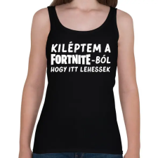 PRINTFASHION Fortnite - Női atléta - Fekete női trikó