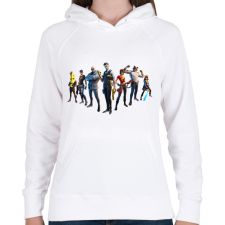PRINTFASHION Fortnite - Női kapucnis pulóver - Fehér női pulóver, kardigán