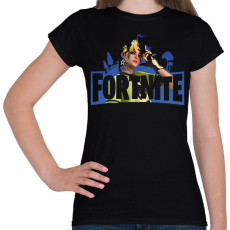 PRINTFASHION Fortnite - Női póló - Fekete