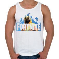 PRINTFASHION Fortnite Poggo - Férfi atléta - Fehér