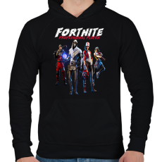 PRINTFASHION FORTNITE PROFI JÁTÉKOS - Férfi kapucnis pulóver - Fekete