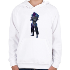 PRINTFASHION Fortnite - Raven Full - Gyerek kapucnis pulóver - Fehér