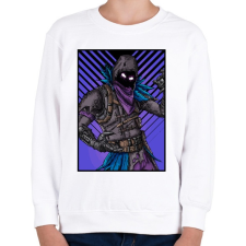 PRINTFASHION Fortnite Raven Kinézet - Gyerek pulóver - Fehér gyerek pulóver, kardigán