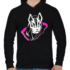 PRINTFASHION Fortnite skin - Férfi kapucnis pulóver - Fekete férfi pulóver, kardigán