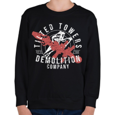PRINTFASHION Fortnite - Tilted Towers Company - Gyerek pulóver - Fekete gyerek pulóver, kardigán