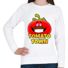 PRINTFASHION Fortnite - TOMATO TOWN - Női pulóver - Fehér