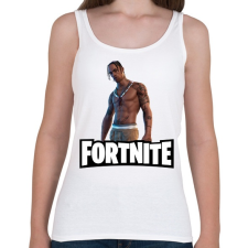 PRINTFASHION Fortnite- Travis Scott - Női atléta - Fehér női trikó