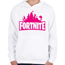 PRINTFASHION Fortnite valentin - Gyerek kapucnis pulóver - Fehér