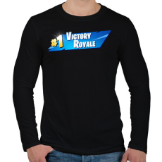 PRINTFASHION Fortnite win - Férfi hosszú ujjú póló - Fekete