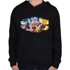 PRINTFASHION FortnitexDragonBall - Gyerek kapucnis pulóver - Fekete