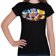 PRINTFASHION FortnitexDragonBall - Női póló - Fekete