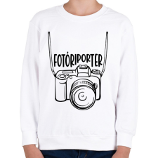 PRINTFASHION Fotóriporter - Gyerek pulóver - Fehér gyerek pulóver, kardigán