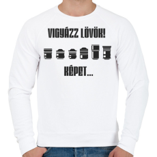 PRINTFASHION Fotós - Férfi pulóver - Fehér