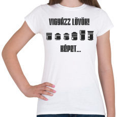 PRINTFASHION Fotós - Női póló - Fehér