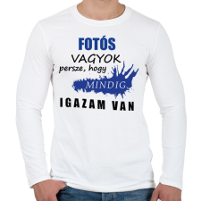 PRINTFASHION Fotós vagyok... - Férfi hosszú ujjú póló - Fehér férfi póló