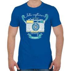 PRINTFASHION Fotózz minden pillanatot! - Férfi póló - Királykék