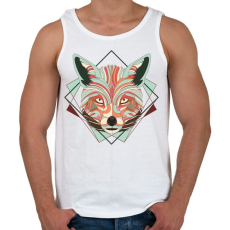 PRINTFASHION Fox art - Férfi atléta - Fehér