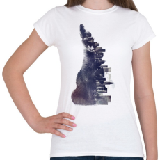 PRINTFASHION Fox from the city - Női póló - Fehér
