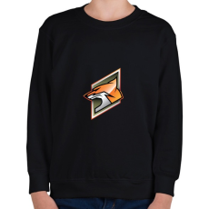 PRINTFASHION Fox - Gyerek pulóver - Fekete