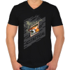 PRINTFASHION Fox Special - Férfi V-nyakú póló - Fekete